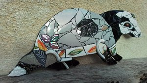 Medium Autumn Leaves Badger 