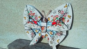 Yellow Butterflies & Flowers Butterfly (SOLD)