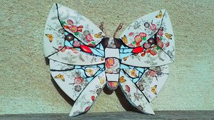 Yellow Butterflies & Flowers Butterfly (SOLD)
