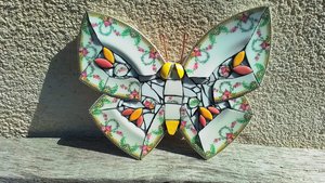 Yellow Rose Garlands Butterfly