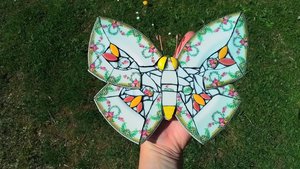 Yellow Rose Garlands Butterfly