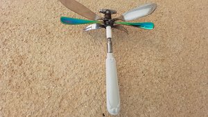 Hanging Wall Rainbow Dragonfly (on hook, unique ceramic tail)