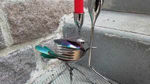 Rainbow Dove Candle Holder 