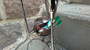 Rainbow Dove Candle Holder 
