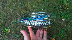 Dragonfly & Lotus Flower Mirror Tray