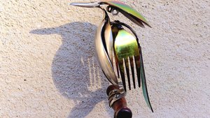 Rainbow Kingfisher (on wood)