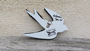 Mini (baby) Blue & White Swallow (left facing) (SOLD)