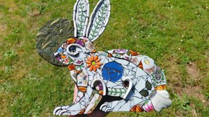 Medium Botanical Rabbit (golden moon)