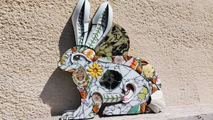 Medium Botanical Rabbit (golden moon)