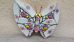 Pink & Purple Flowers Butterfly