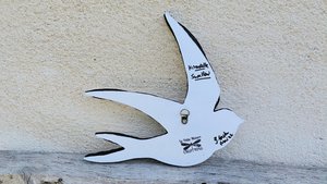 Large Summer Swallow (rose motif) (left facing) 