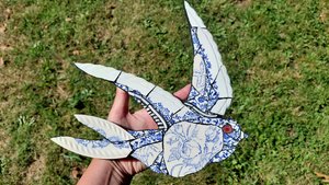 Large Summer Swallow (rose motif) (right facing)