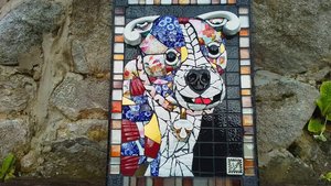Staffy Puppy 3D Portrait (ceramic, pique-assiette)
