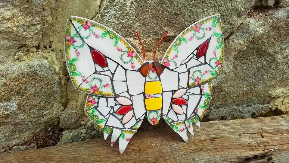 Yellow Rose Garlands Butterfly (SOLD)