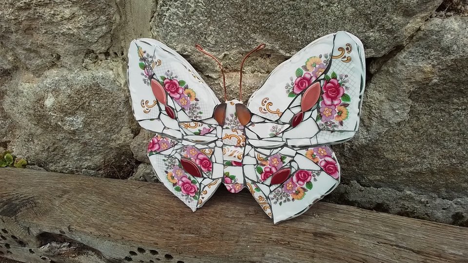 Pink Roses Butterfly (SOLD)