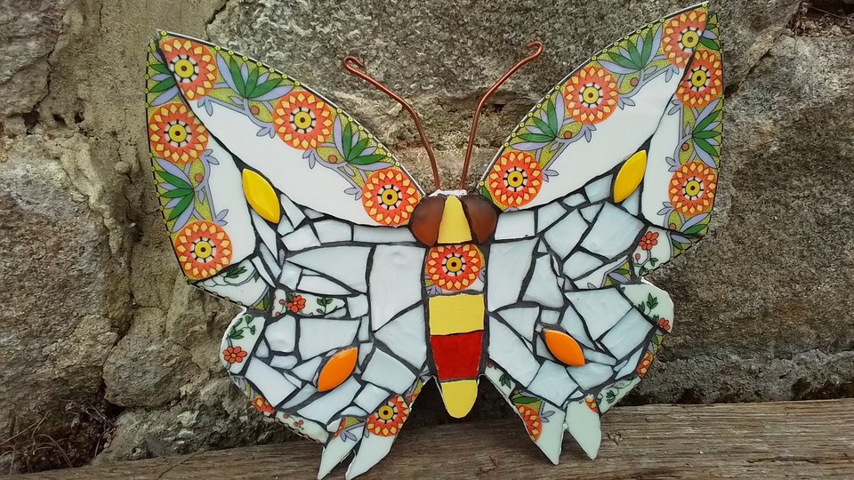 Retro Sunflower Butterfly