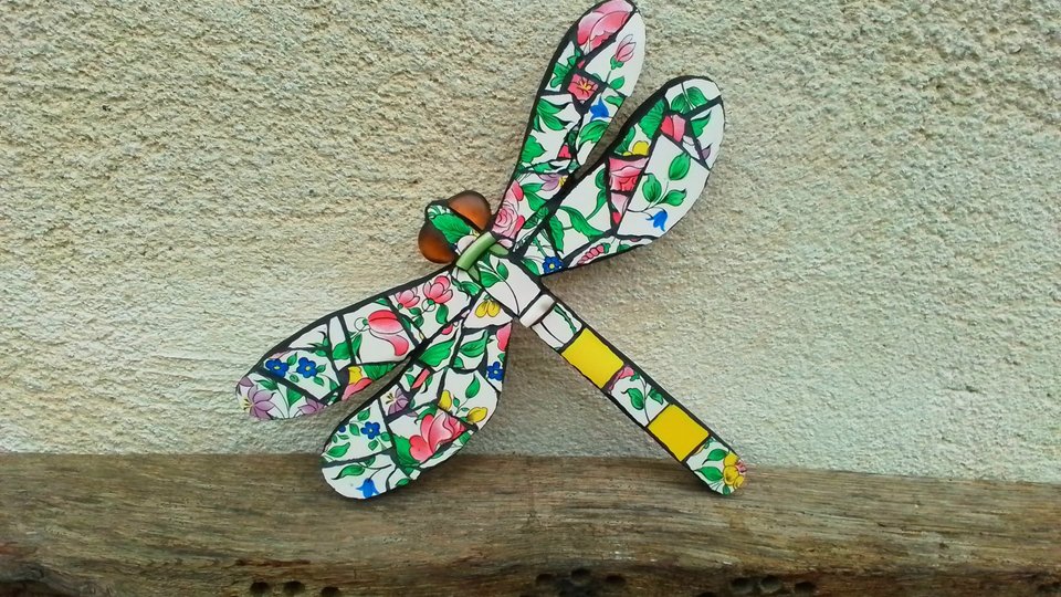 Summer Flowers Dragonfly 