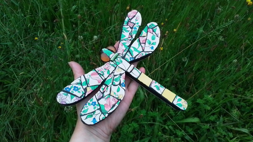 Summer Flowers Dragonfly 