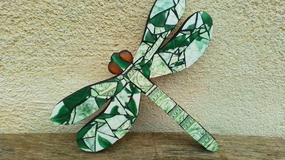 Green Roses Dragonfly (SOLD)