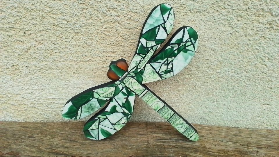 Green Roses Dragonfly (SOLD)