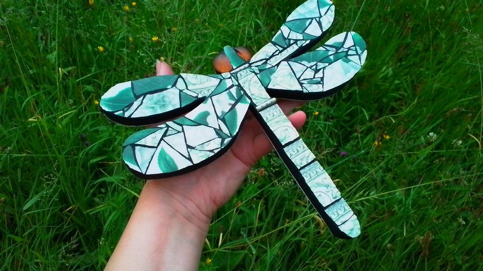 Green Roses Dragonfly (SOLD)
