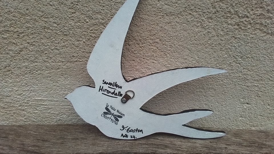 Blue & White Summer Swallow (right facing) (SOLD)