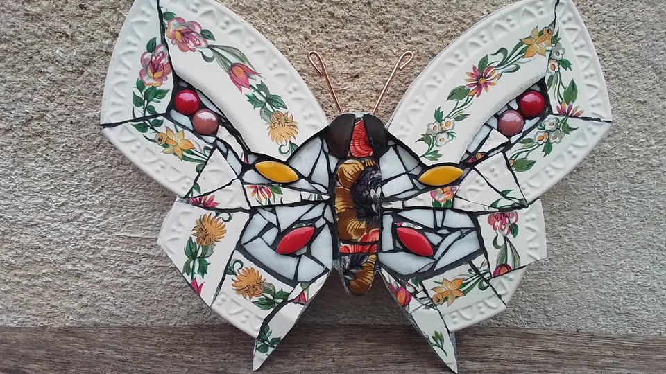 Garden Flowers Butterfly (SOLD) 