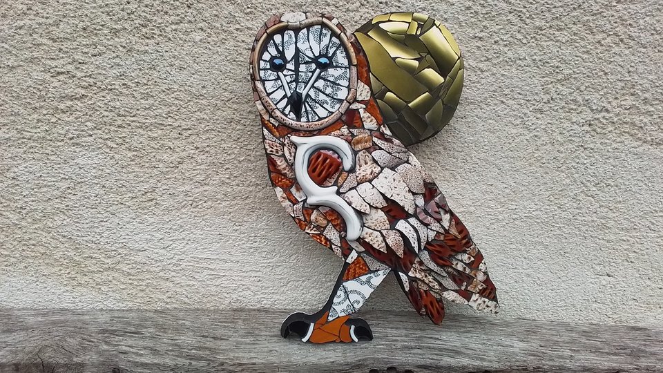 Large Tawny Owl (golden moon) (SOLD)