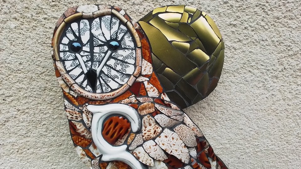 Large Tawny Owl (golden moon) (SOLD)