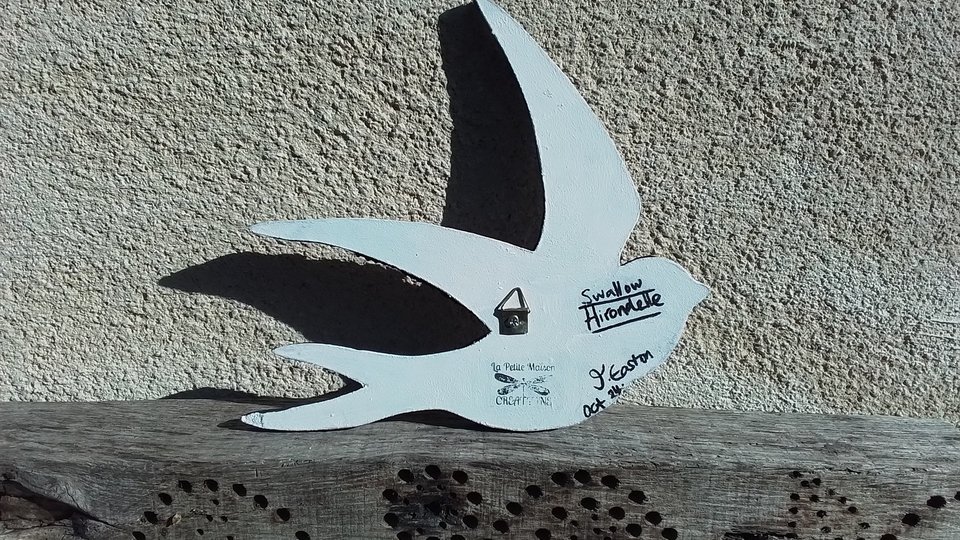 Blue & White Summer Swallow (left facing) (SOLD)