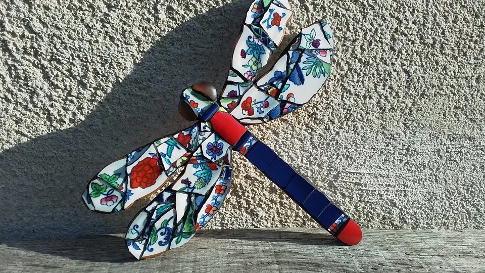 Chinese Flowers Dragonfly (SOLD) 