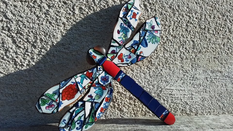 Chinese Flowers Dragonfly (SOLD) 