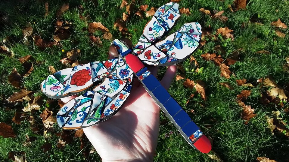 Chinese Flowers Dragonfly (SOLD) 