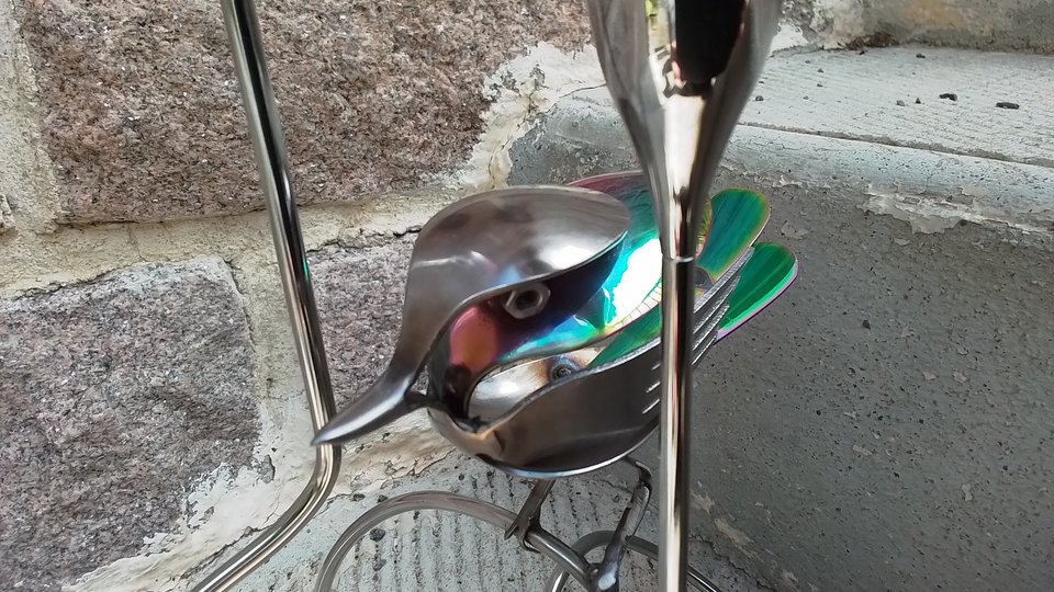 Rainbow Dove Candle Holder 