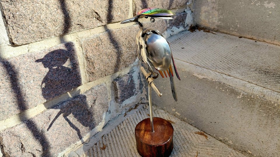 Rainbow Kingfisher (on wood)