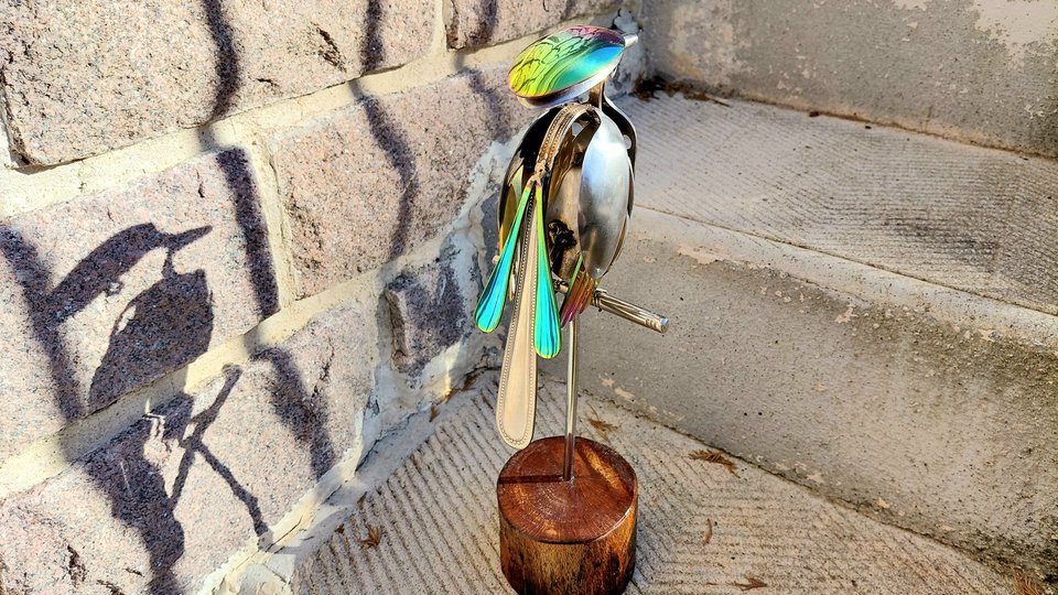 Rainbow Kingfisher (on wood)