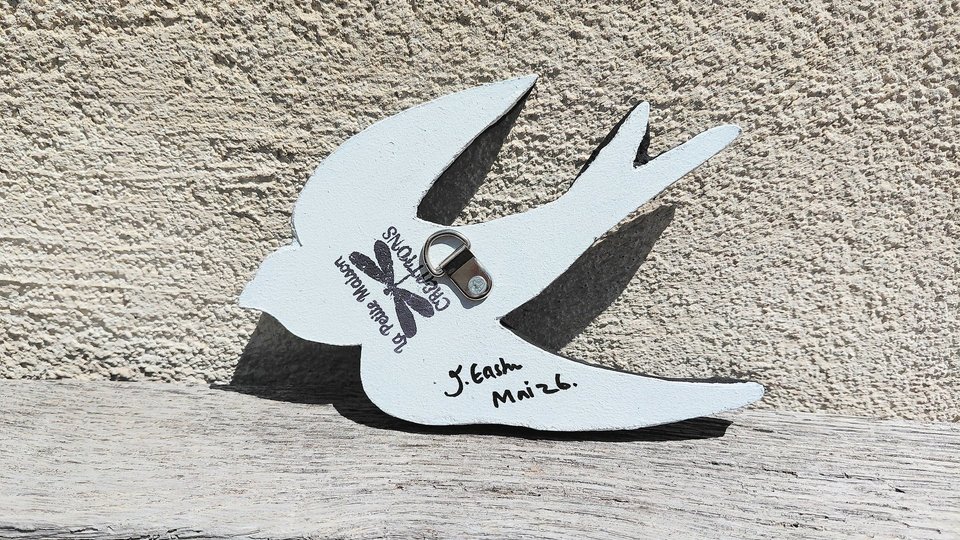 Mini (baby) Blue & White Swallow (right facing)
