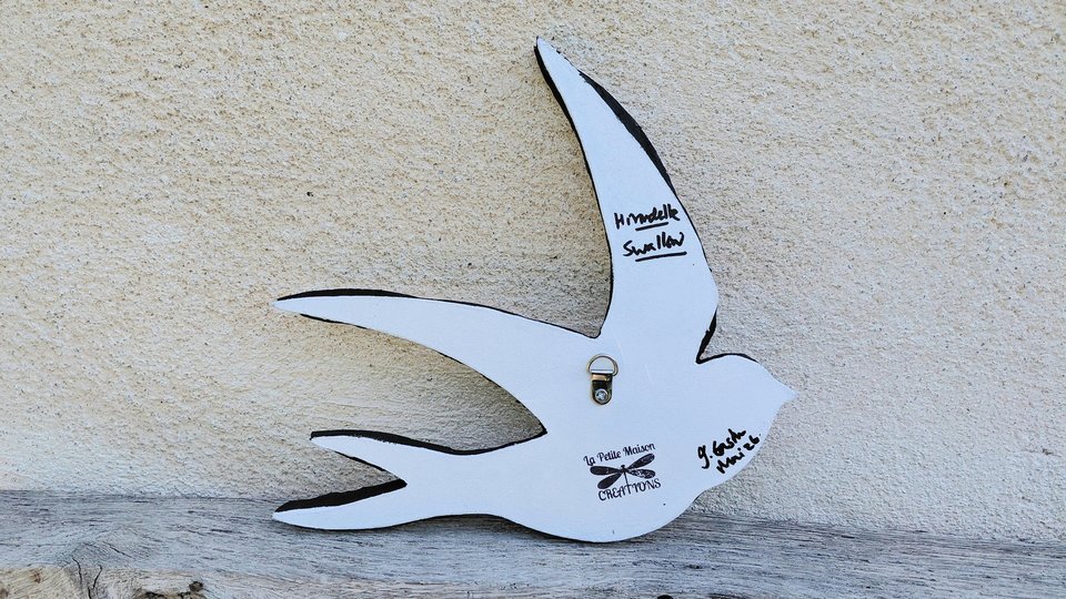 Large Summer Swallow (rose motif) (left facing) 