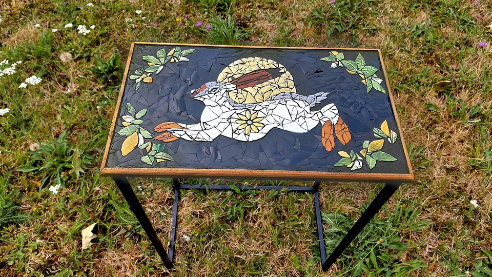 Set of 4 Wildlife Nesting Tables (Mountain Hare, Wildboar, Fox & Hedgehog tables) (SOLD)