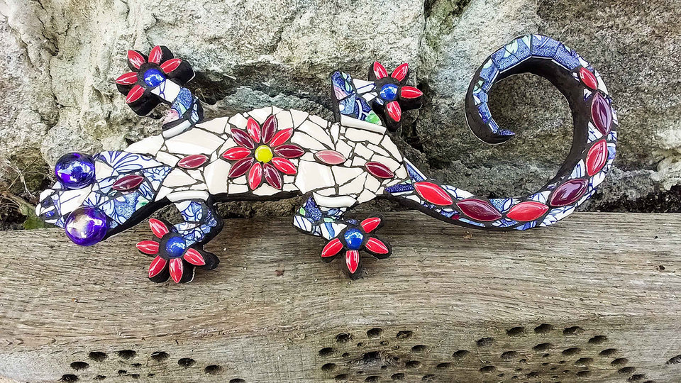 Blue & Red Ruby-toed Mini Gecko (SOLD)