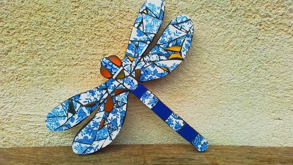 Blue & Gold Dragonfly (SOLD)