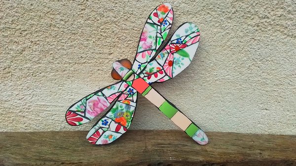 Flowery Pink Summer Dragonfly (SOLD)