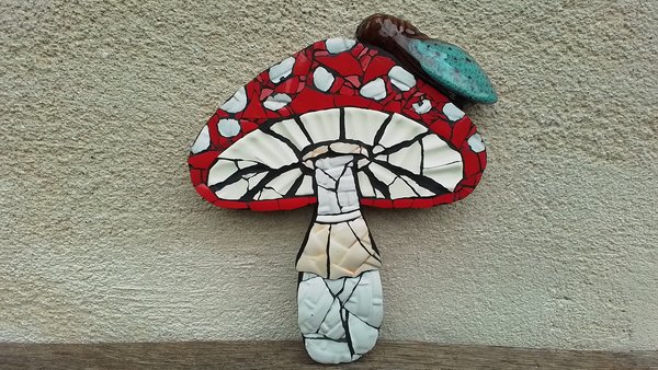 Fly Agaric Mushroom (with Cicada) (SOLD)