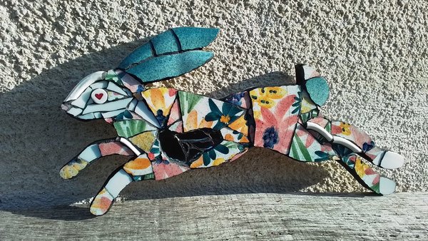 Mini Blue Flowers Hare 