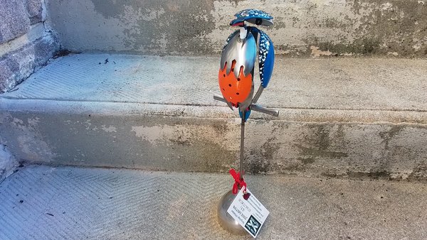 Painted Kingfisher on Stand (MADE TO ORDER)