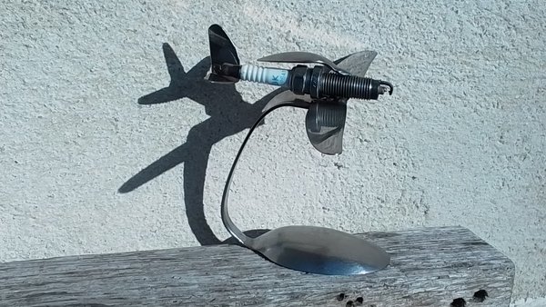 Plane on Spoon Stand (MADE TO ORDER)