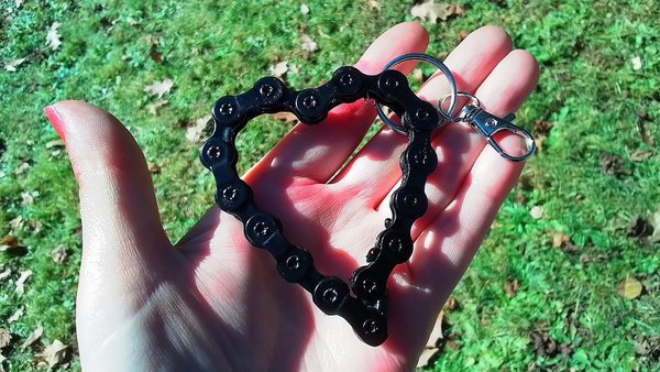 Love Heart Keyrings (black)